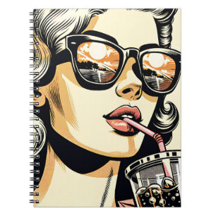 Pop Art Comic Book Pretty Woman Drinking Soda