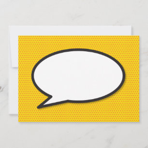 Pop Art Comic Book Speech Bubble Thanks Thank You Card