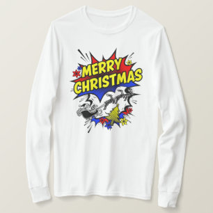 Pop Art Comic Book Style Merry Christmas T-Shirt