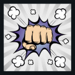 Pop art comic bubbles design. Vintage illustration Poster<br><div class="desc">Pop art comic bubbles design. Vintage illustration. Vintage Pop Art Punching Fist. 
art,  boxing,  fist,  hit,  impact,  pop,  protest,  punch,  action,  aggressive,  anger,  angry,  blue,  burst,  business,  cartoon,  caucasian,  clenched,  concept,  conflictvintage,  retro,  illustration, </div>