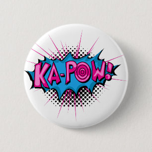 Pop Art Comic Ka-Pow! 6 Cm Round Badge