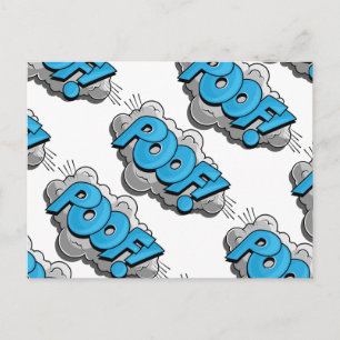 Pop Art Comic Poof! Postcard