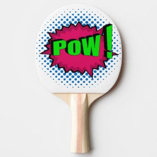 Pop Art Comic Pow! Ping Pong Paddle