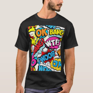 Pop Art Comic: Retro Seamless Pattern T-Shirt