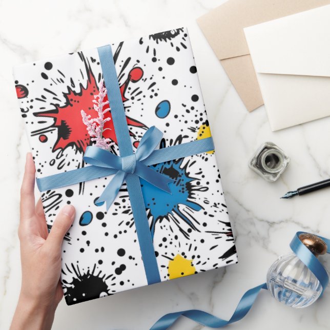 Pop Art Comic Splash Wrapping Paper (Gifting)