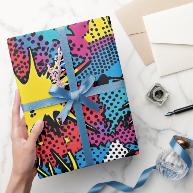 Pop Art Comic Splash Wrapping Paper (Gifting)