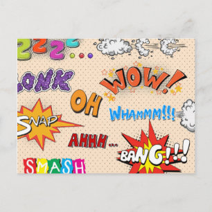 Pop Art Comic Style Ha Ha Ha! Postcard