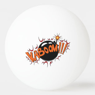 Pop Art Comic Style KaBoom! Ping Pong Ball