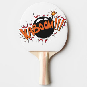 Pop Art Comic Style KaBoom! Ping Pong Paddle