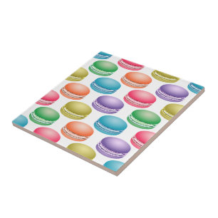 Pop Art Cookies Colourful Macarons Ceramic Tile
