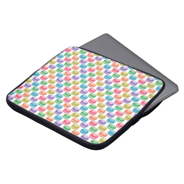 Pop Art Cookies Colourful Macarons Laptop Sleeve (Front Top)