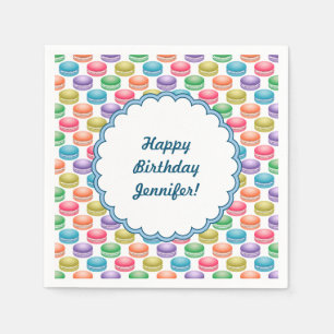 Pop Art Cookies Colourful Macarons Napkin