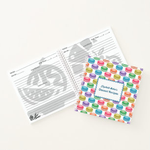 Pop Art Cookies Colourful Macarons Personalised Notebook