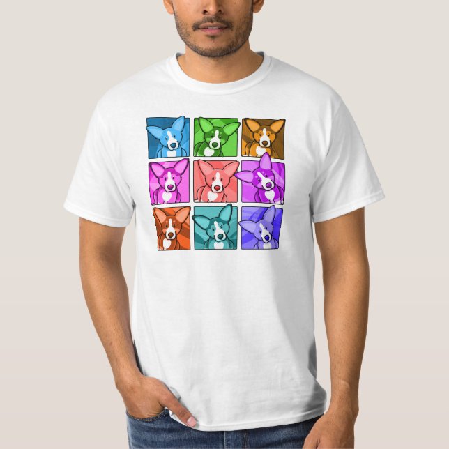 Pop Art Corgi T-Shirt (Front)