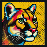 Pop Art Cougar 12 x 12 Acrylic Wall Art<br><div class="desc">A 12 x 12 acrylic wall art piece of a Pop Art Cougar! Original artwork!</div>