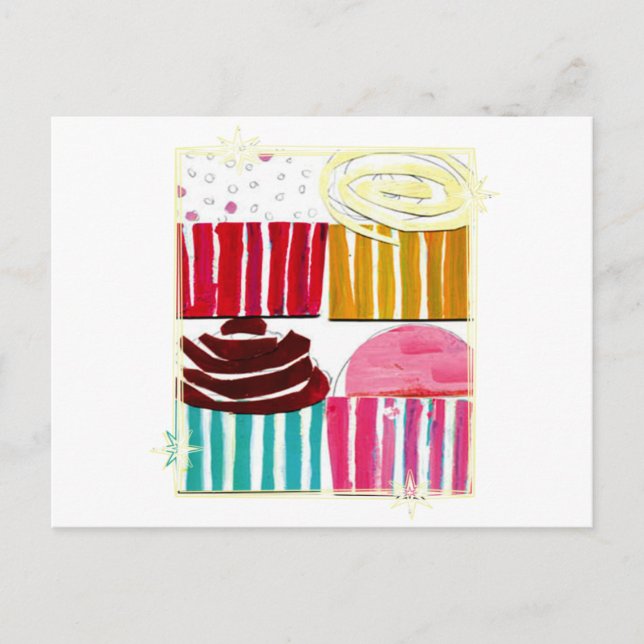 Pop Art Cupcakes Postcard (Front)