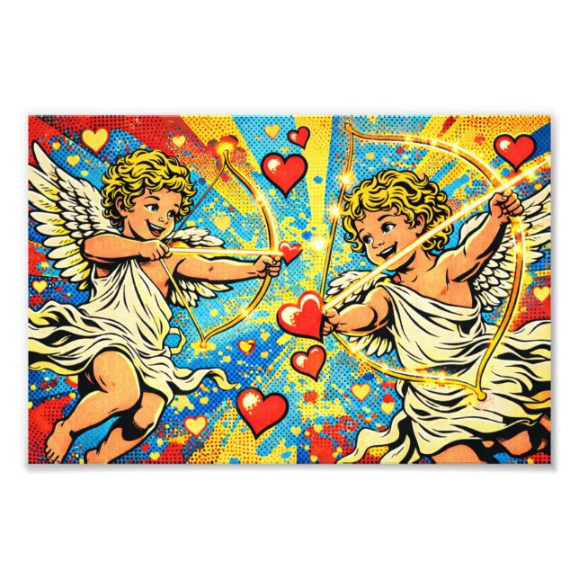 Pop Art Cupids of Love Photo Print (Front)