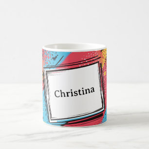 Pop Art Custom Name Design: Vibrant & Bold Art Coffee Mug