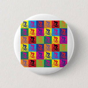 Pop Art Cycling 6 Cm Round Badge
