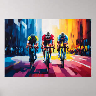Pop Art Cycling Race Wall Art – Bike Racing Print