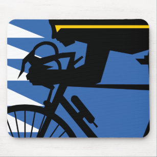 Pop Art Cyclist Mouse Pad