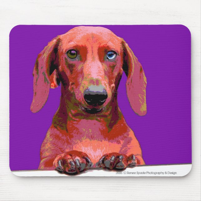 Pop ART Dachshund Mouse Pad (Front)