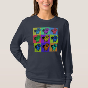 Pop Art Dachsund Doxie Panels Multi-Colour Popart T-Shirt