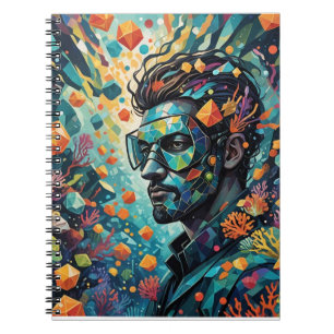 Pop art diver notebook
