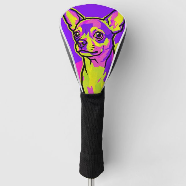 POP ART DOG - Chihuahua No.1 Golf Head Cover (Front)