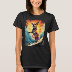 Pop Art Dog Chihuahua Rainbow Paddle Board Surf T-Shirt