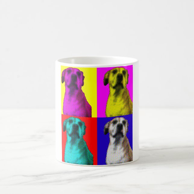 pop art dog Coffee Mug (Center)