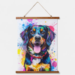 Pop art dog hanging tapestry