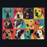 Pop Art Dog Photo -Modern Retro Colour Block Poste Poster<br><div class="desc">"Pop Art Dog Photo - Modern Retro Colour Block Poster" Elevate your space with our "Pop Art Dog Photo" poster, a bold and vibrant piece that seamlessly blends modern trends with a hint of retro charm. This poster features a stylish colour block design that highlights your love for dogs in...</div>