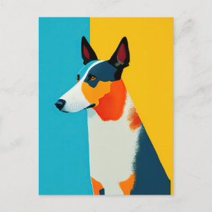 Pop Art Dog Portrait Postcard