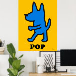 Pop Art Dog Poster – Blue Silhouette on Yellow<br><div class="desc">Bring energy and charm to your walls with this pop-art dog poster. A bright blue silhouette outlined in black stands against a vivid yellow backdrop, delivering bold contrast and playful personality. Minimalist yet expressive, this piece adds a splash of colour and fun to living rooms, creative spaces, or children’s decor....</div>