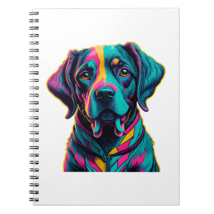 Pop Art dog to add fun and color to your style Notebook