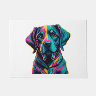 Pop Art dog to add fun and colour to your style Doormat