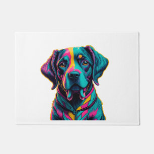 Pop Art dog to add fun and colour to your style Doormat
