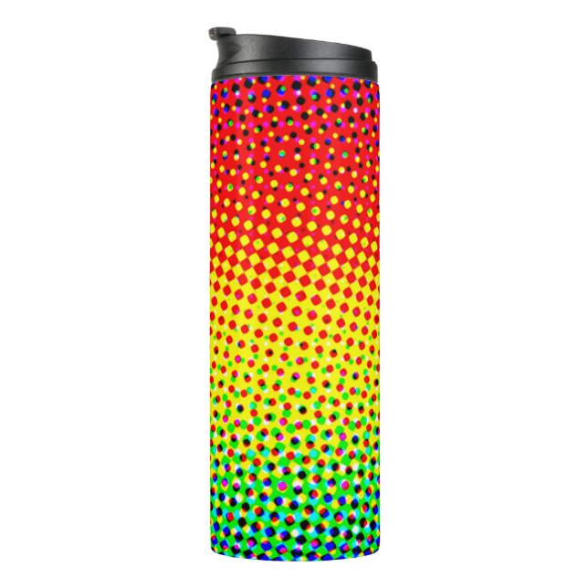     Pop Art Dots Rainbow Bright Colourful Gay Prid Thermal Tumbler (Rotated Right)
