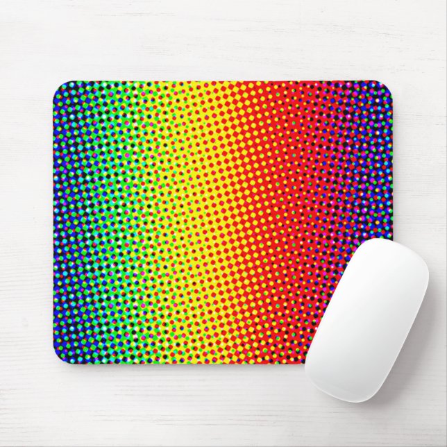 Pop Art Dots Rainbow Bright Colourful Gay Pride Mouse Pad (With Mouse)