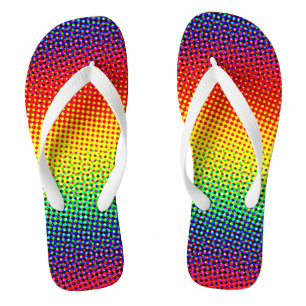 Pop Art Dots Rainbow Bright Colourful Gay Pride Thongs