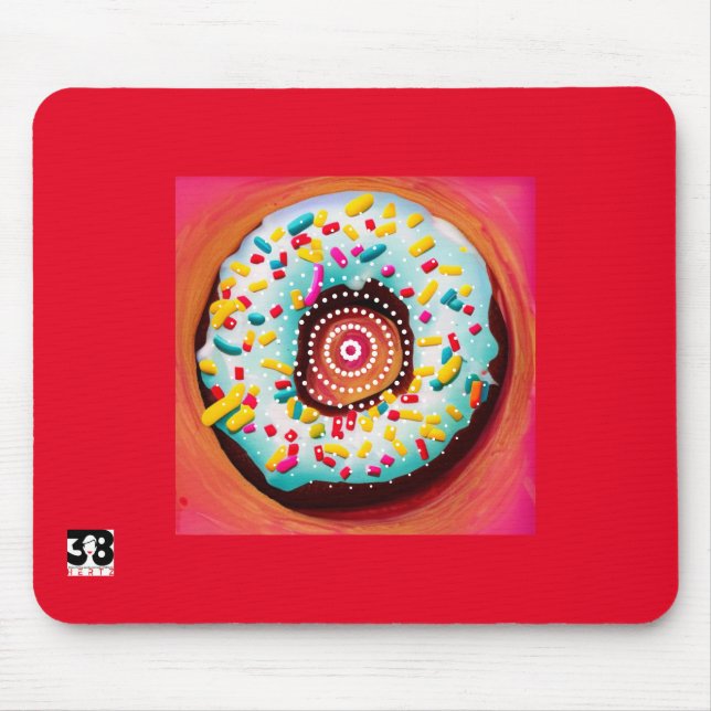 Pop Art Doughnut Mouse Pad (Front)