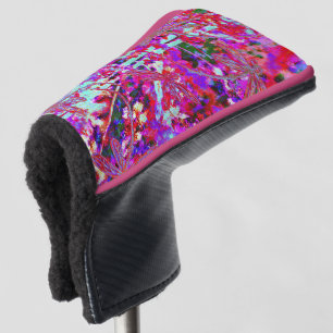 Pop Art Dragonflies on Pink Latte Mug Golf Head Cover