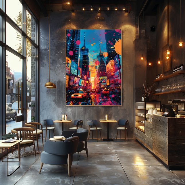 Pop Art: Dusk in City Photo Print (Creator Uploaded)