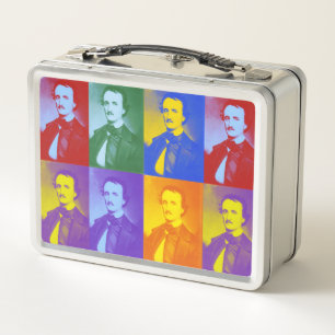 Pop-Art +{{ Edgar Allan Poe }}+ Metal Lunch Box