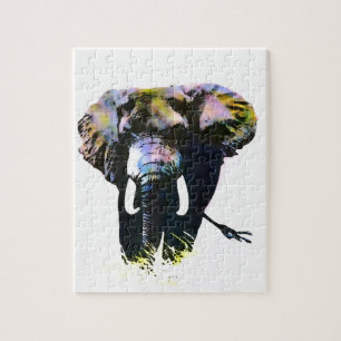 Pop Art Elephant - Animals Art Jigsaw Puzzle