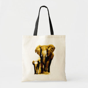 Pop Art Elephant Family Mum Baby Tote Bag