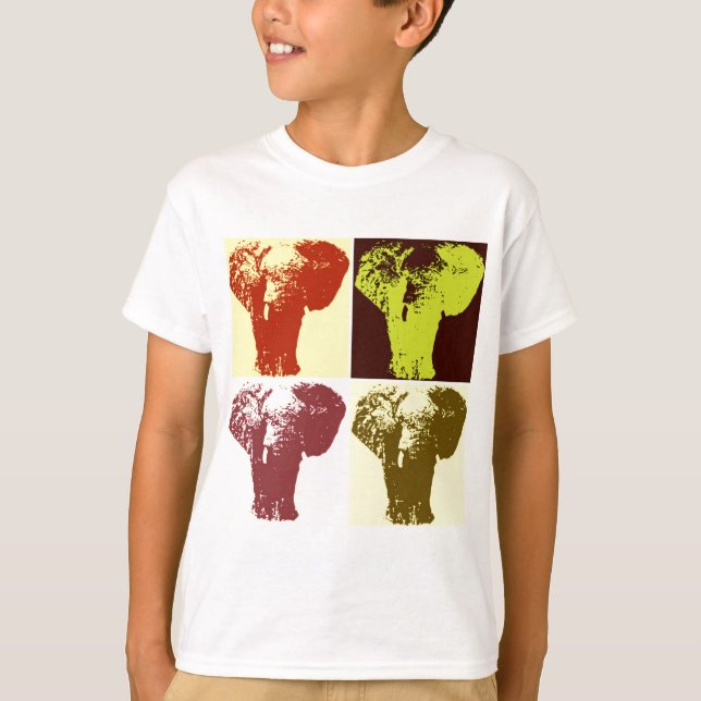 Pop Art Elephant T-Shirt (Front)