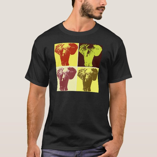 Pop Art Elephant T-Shirt (Front)