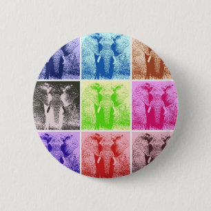 Pop Art Elephants 6 Cm Round Badge